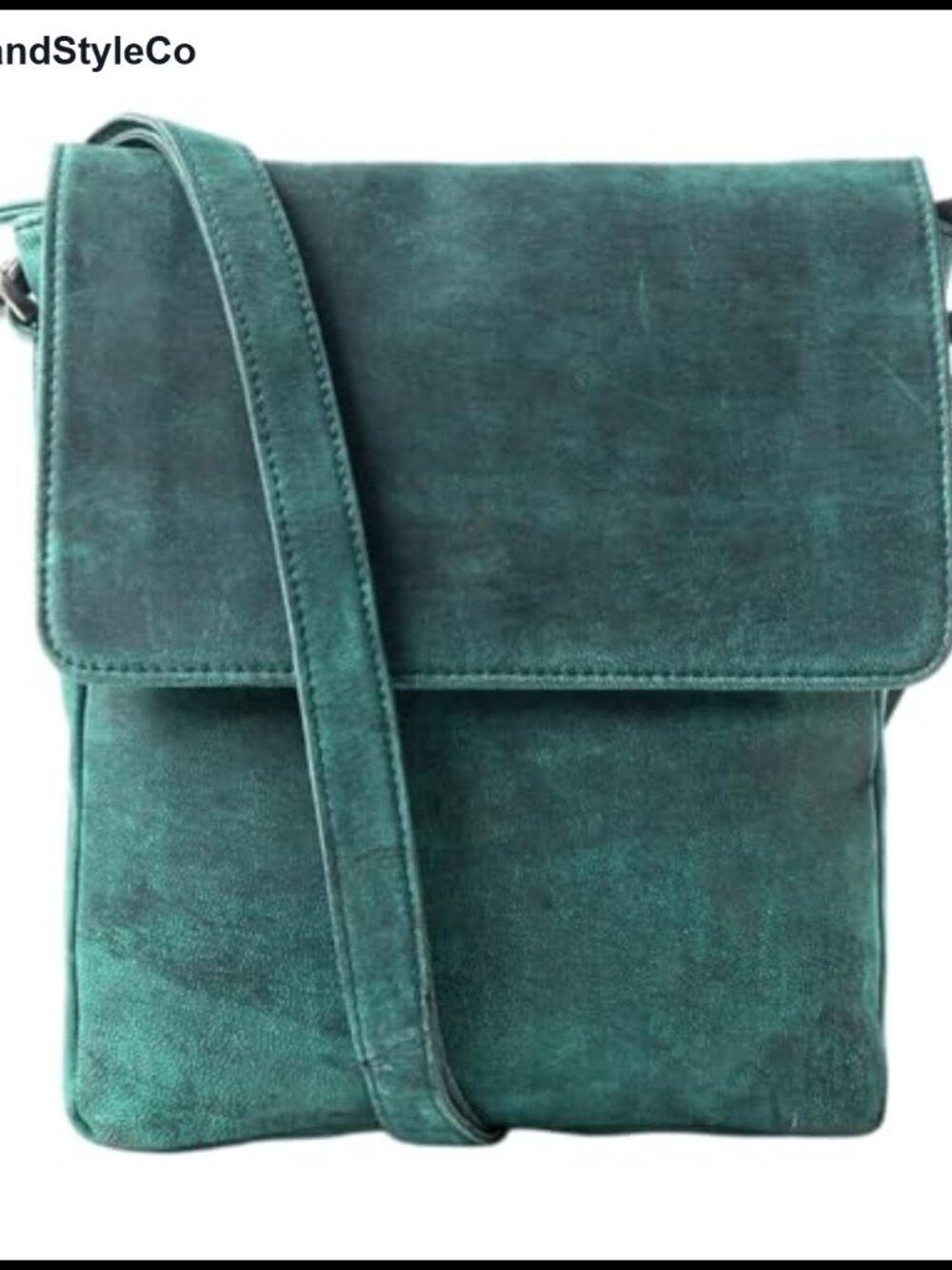 Distressed Leather Messenger Bag Crossbody Purse